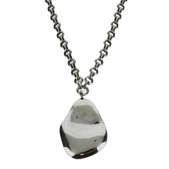 *AUTHENTIC Alexander McQueen Silver Short Molten Necklace w/ COA - Picture 4 of 12